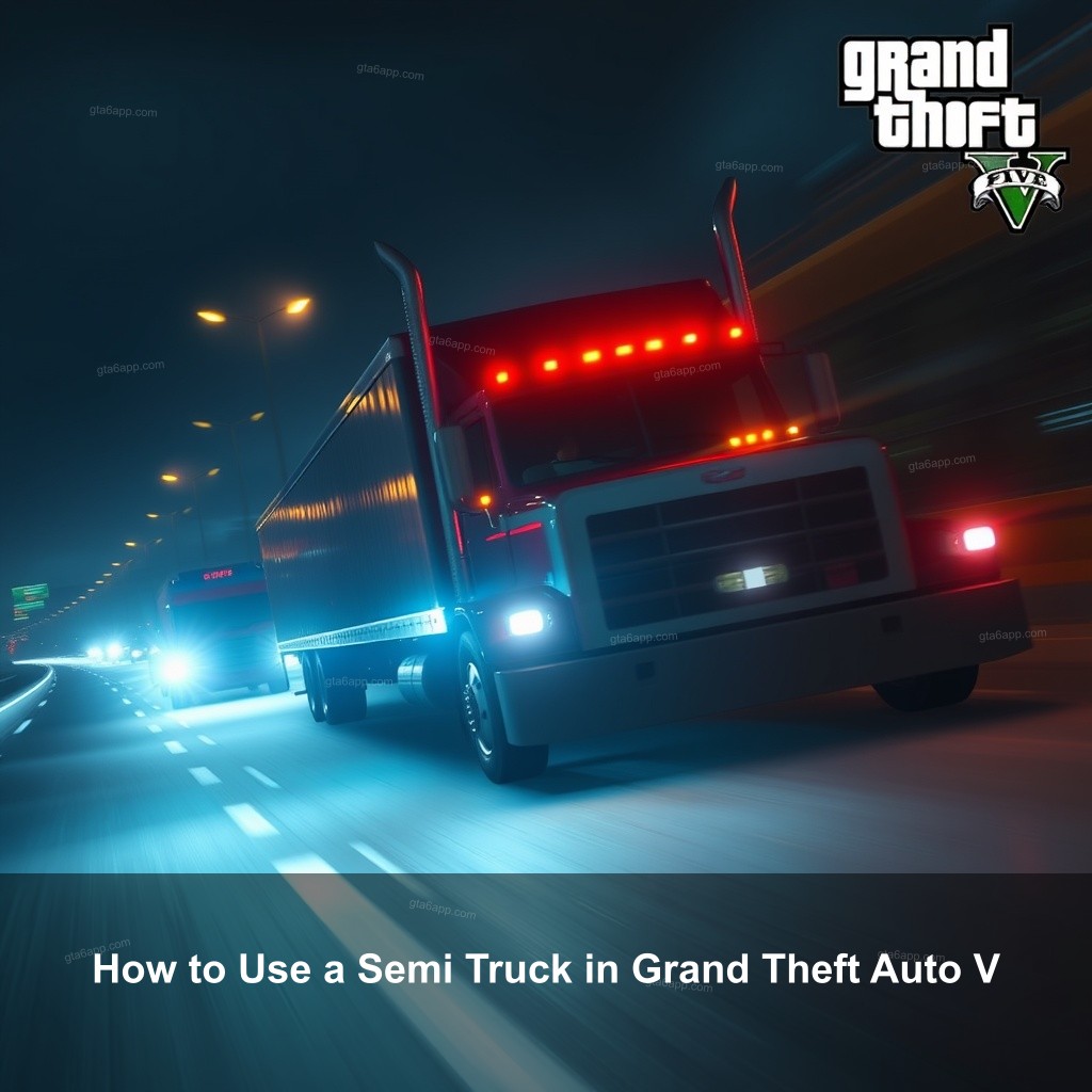 How to Use a Semi Truck in Grand Theft Auto V